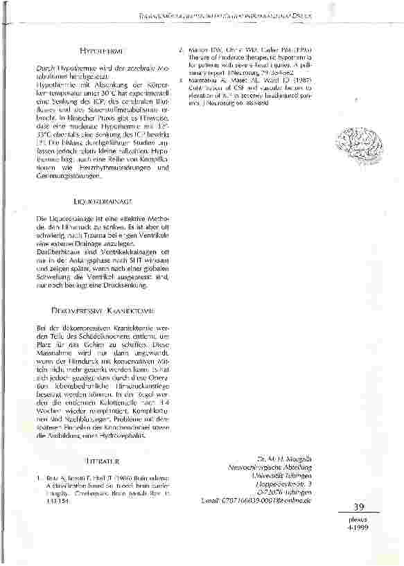 Vorschauseite 3: Therapiemöglichkeiten bei erhöhtem intrakraniellem Druck