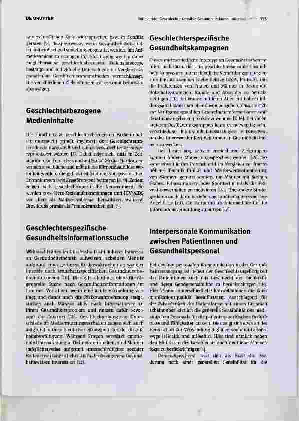 Vorschauseite 2: Geschlechtersensible Gesundheitskommunikation