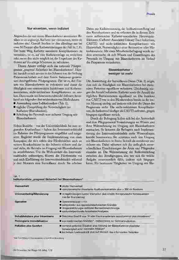Vorschauseite 2: Mehr Sicherheit bei Blasenkathetern