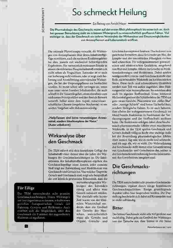 Vorschauseite 1: So schmeckt Heilung