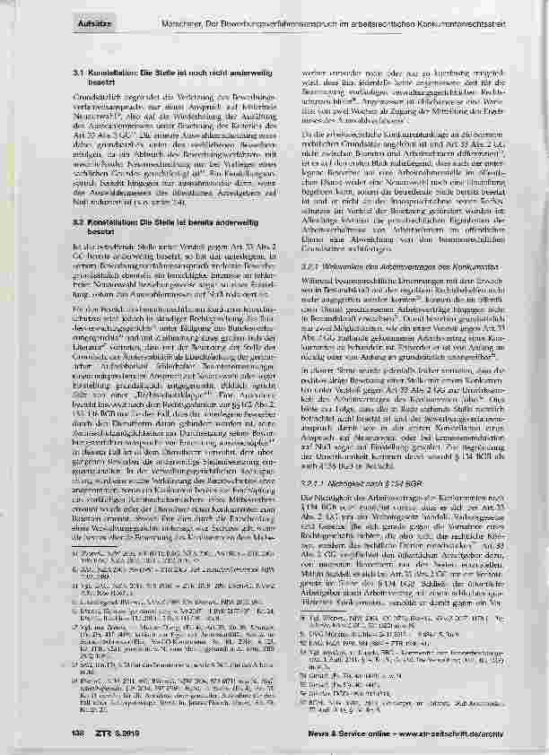 Vorschauseite 4: Der Bewerbungsverfahrensanspruch im arbeitsrechtlichen Konkurrentenrechtsstreit
