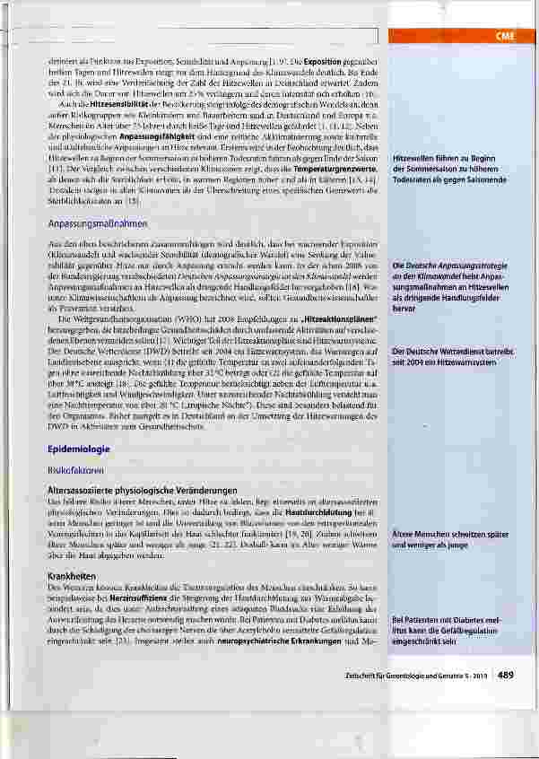 Vorschauseite 3: Epidemiologie und® Prävention hitzebedingte^ Gesundheitsschäden älterer Menschen