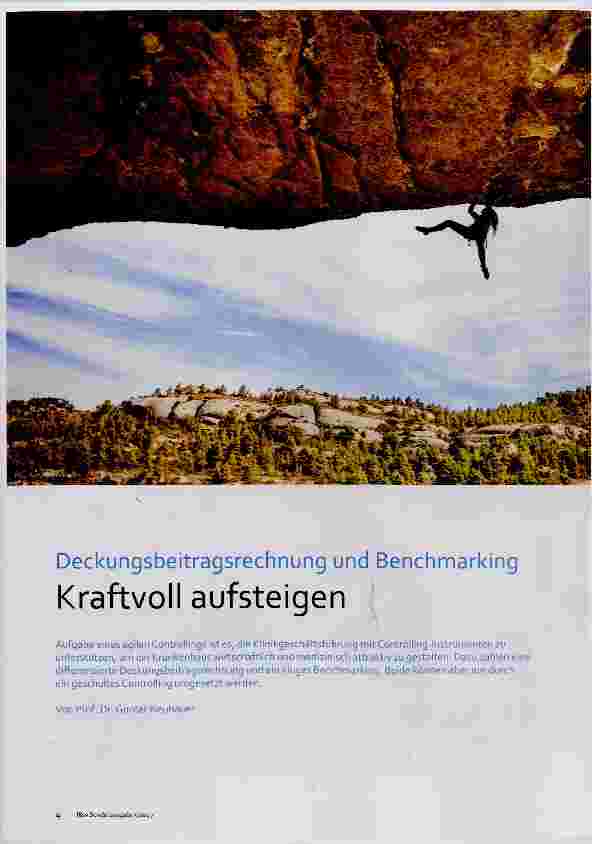 Vorschauseite 1: Deckungsbeitragsrechnung und Benchmarking Kraftvoll aufsteigen