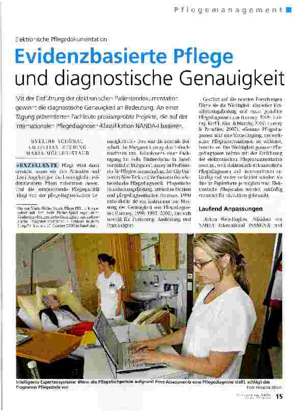 Vorschauseite 1: Evidenzbasierte Pflege und diagnostische Genauigkeit