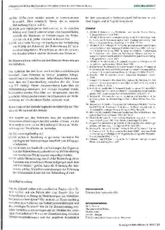 Vorschauseite 6: Erfassung der Wirksamkeit gespürter Interaktionstherapie bei der Behandlung von Patienten mit erworbener Hirnschädigung
