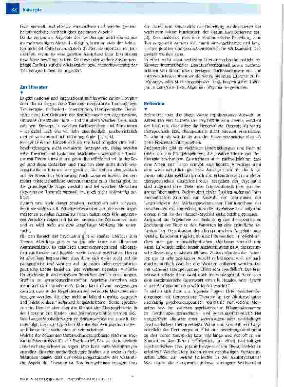 Vorschauseite 2: Ist die tiergestützte Therapie in der Akutpsychiatrie sinnvoll?