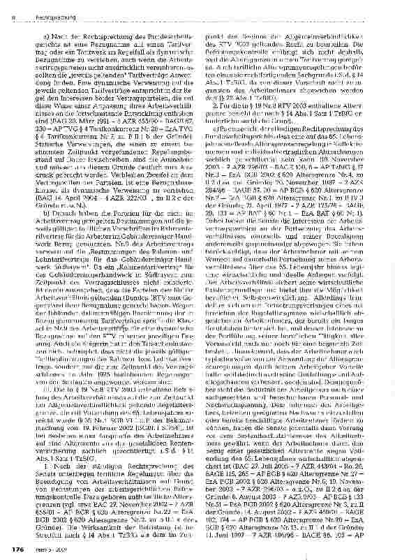 Vorschauseite 3: Sachliche Rechtfertigung einer tarifvertraglichen Regelung über Altersbefristung nach nationalem und europäischem Recht