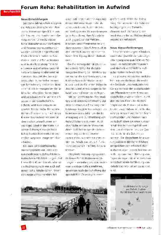 Vorschauseite 1: Rehabilitation im Aufwind