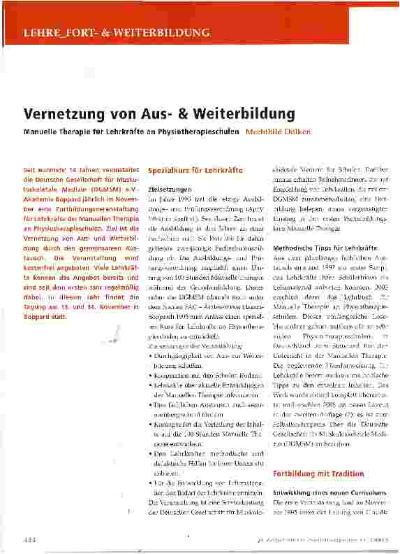 Vorschauseite 1: Vernetzung von Aus- & Weiterbildung