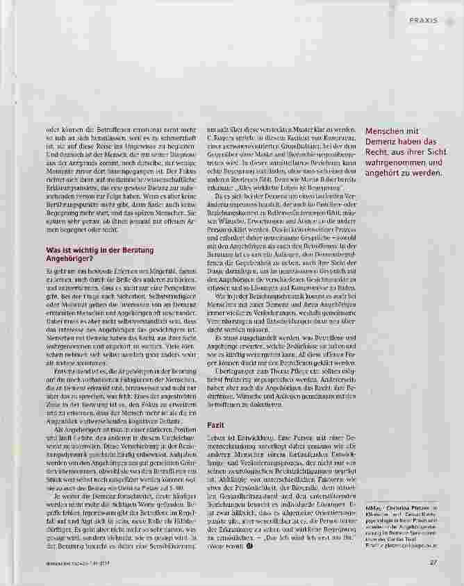 Vorschauseite 2: Welche Form der Beratung brauchen Angehörige?