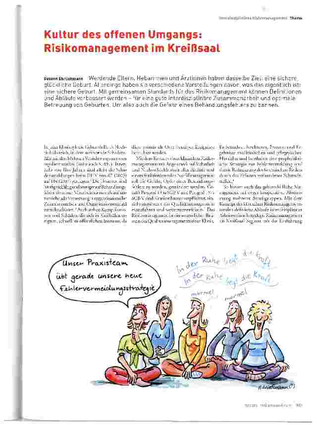 Vorschauseite 1: Kultur des offenen Umgangs: Risikomanagement im Kreißsaal