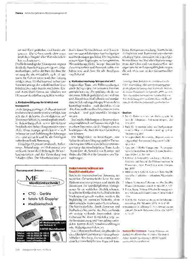 Vorschauseite 4: Kultur des offenen Umgangs: Risikomanagement im Kreißsaal
