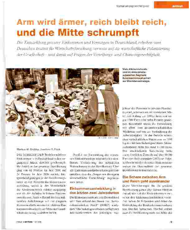 Vorschauseite 1: Arm wird ärmer, reich bleibt reich, und die Mitte schrumpft