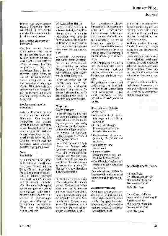 Vorschauseite 6: Die Pflegebereiche im OP
