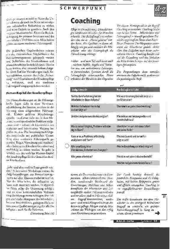 Vorschauseite 2: Eine Philosophie des gegenseitigen Führens Personalmanagement in der Krankenpflege heute und in der Zukunft