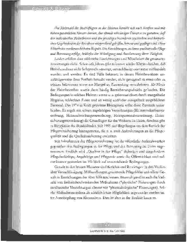 Vorschauseite 3: Memorandum für eine menschenwürdige Pflege