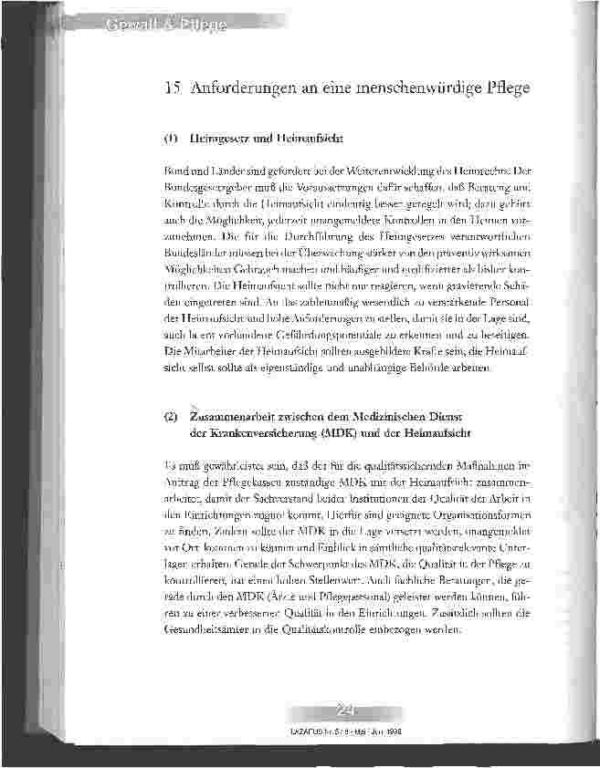 Vorschauseite 5: Memorandum für eine menschenwürdige Pflege