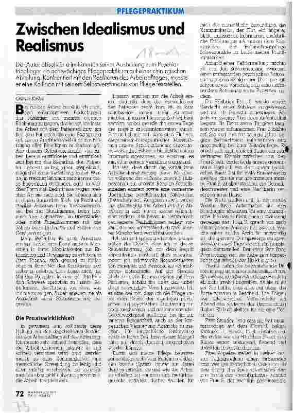 Vorschauseite 1: Zwischen Idealismus und Realismus