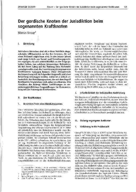 Vorschauseite 1: Der gordische Knoten der Jurisdiktion beim sogenannten Kraftknoten