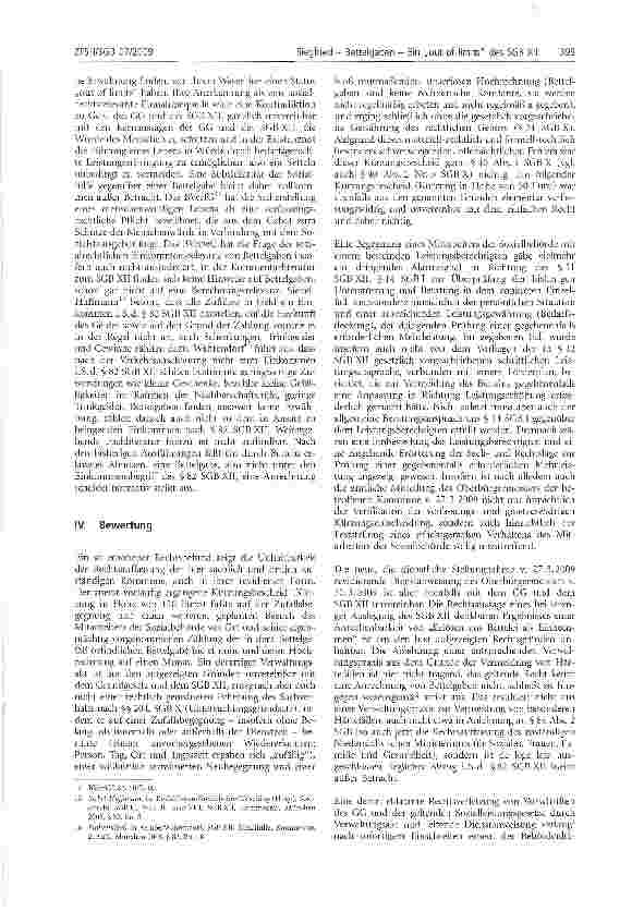 Vorschauseite 3: Bettelgaben - Ein „out of limits des SGB XIIZur Frage der Anrechenbarkeit von Bettelgaben als Einkommen nach dem SGB XII