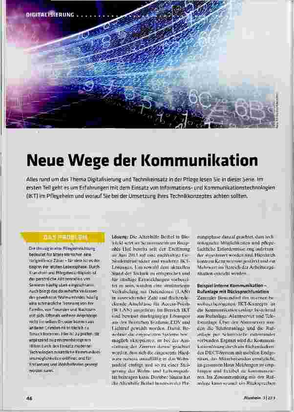 Vorschauseite 1: Neue Wege der Kommunikation