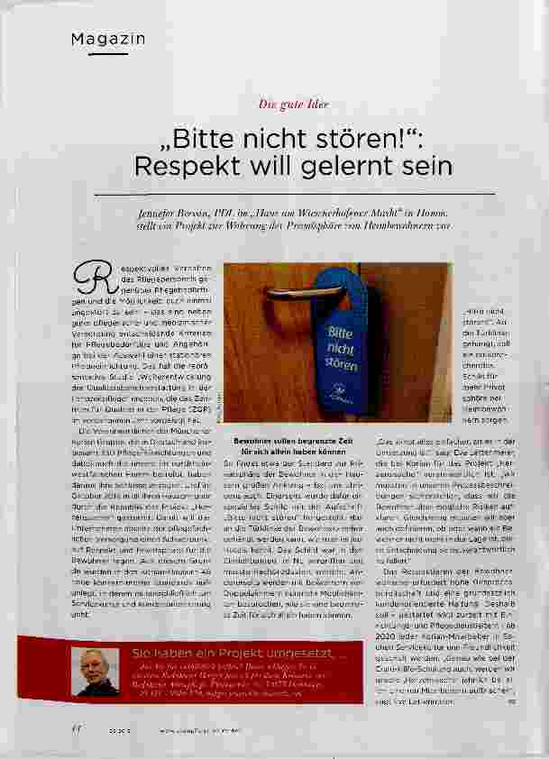 Vorschauseite 1: „Bitte nicht stören!“: Respekt will gelernt sein