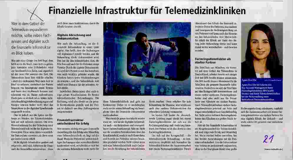 Vorschauseite 1: Finanzielle Infrastruktur für Telemedizinkliniken