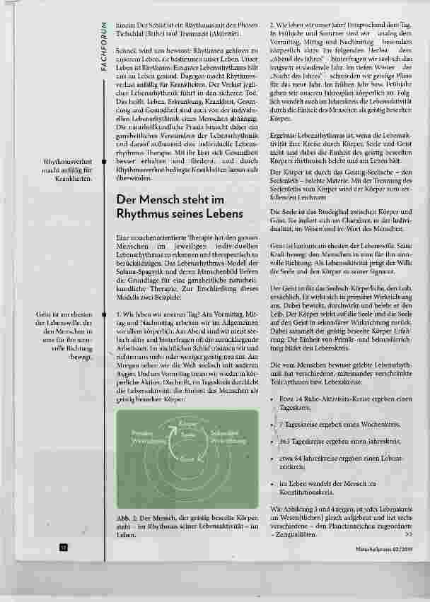 Vorschauseite 2: Rhythmik und Heilkunst: Die Lebensrhythmik