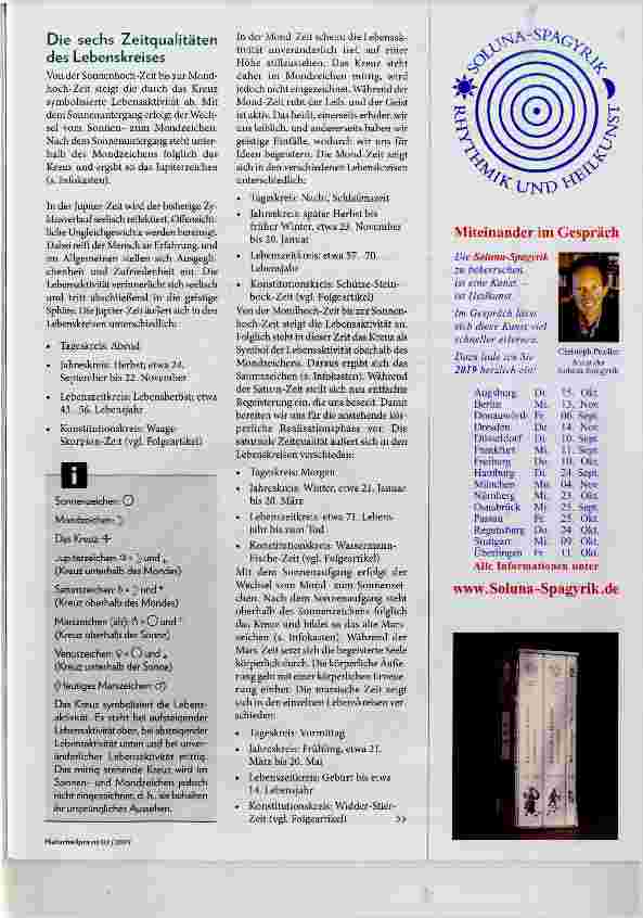 Vorschauseite 5: Rhythmik und Heilkunst: Die Lebensrhythmik