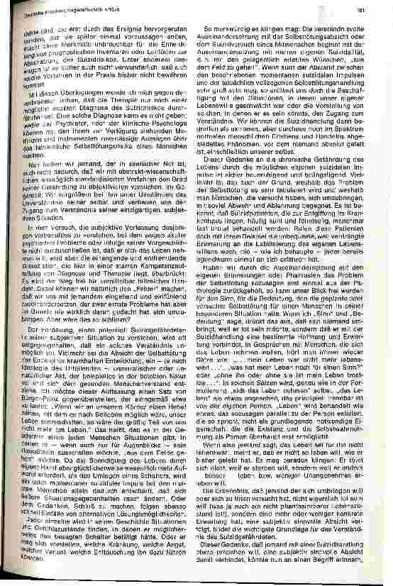 Vorschauseite 2: Gespräche mit Suizidgefährdeten