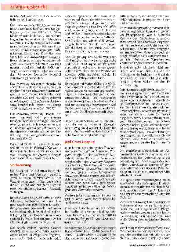 Vorschauseite 2: Hospitationsaufenthalt im Rahmen des Internationalen Hospitationsprogramms Pflege und Gesundheit der Robert Bosch Stiftung