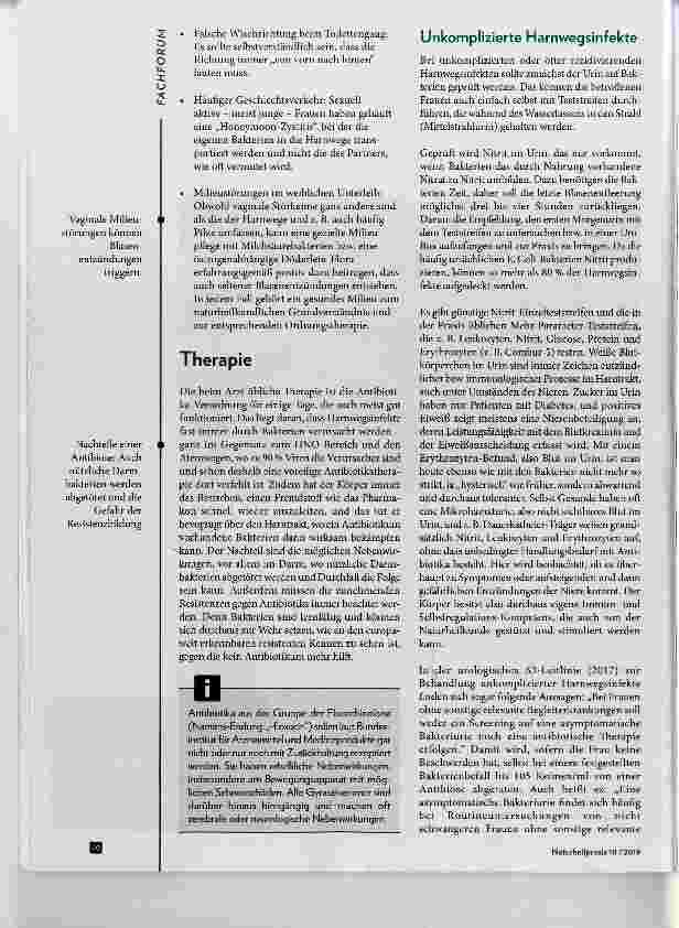 Vorschauseite 2: Die Zystitis und ihre naturheilkundliche Begleitung