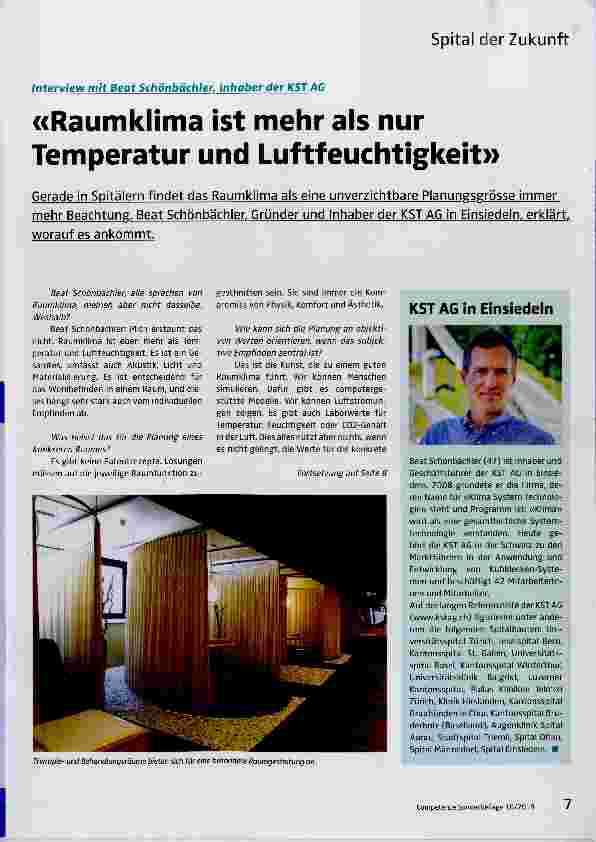 Vorschauseite 1: Raumklima ist mehr als nur Temperatur und Luftfeuchtigkeit
