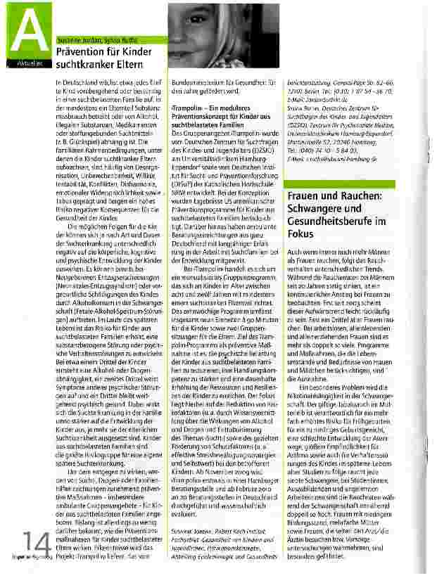 Vorschauseite 1: Frauen und Rauchen: Schwangere und Cesundheitsberufe im Fokus