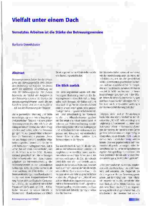 Vorschauseite 1: Vielfalt unter einem Dach