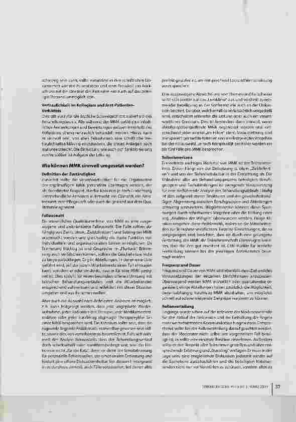Vorschauseite 5: Morbiditätsund Mortalitätskonferenzen: mehr als lästige Pflicht