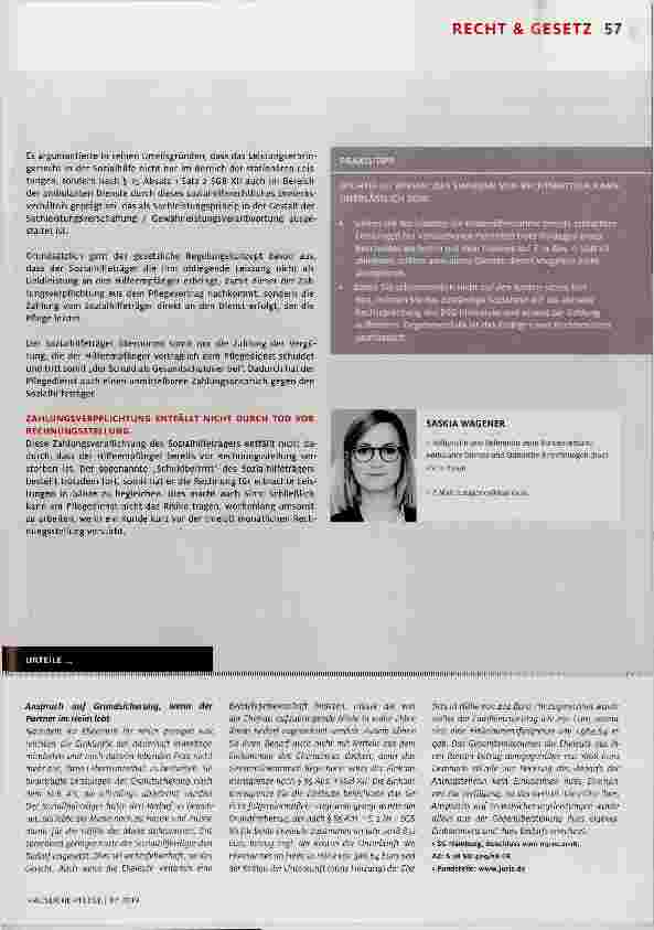Vorschauseite 2: ABRECHNUNGEN NACH DEM TOD DES KUNDEN