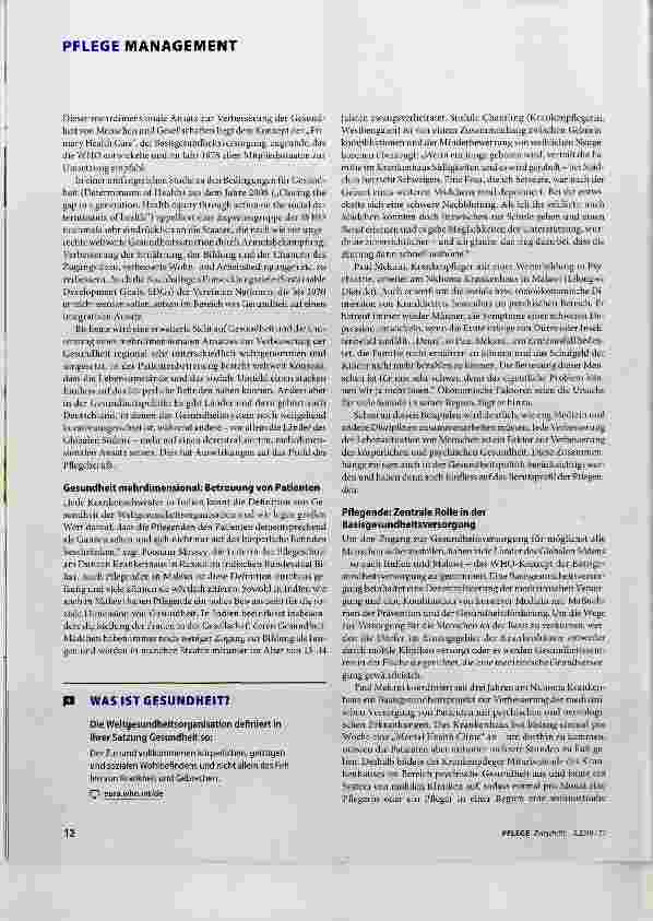 Vorschauseite 3: WHO-Programm „Gesundheit für Alle