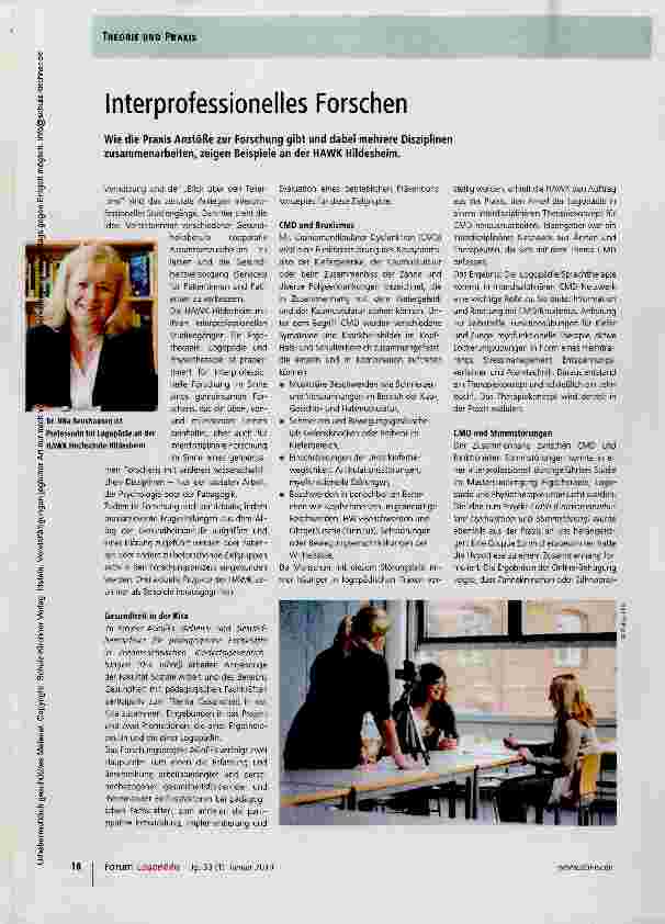 Vorschauseite 1: Interprofessionelles Forschen