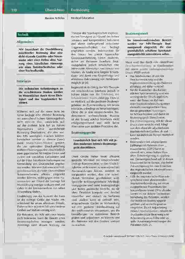 Vorschauseite 3: Nichtinvasive Beatmungsformen