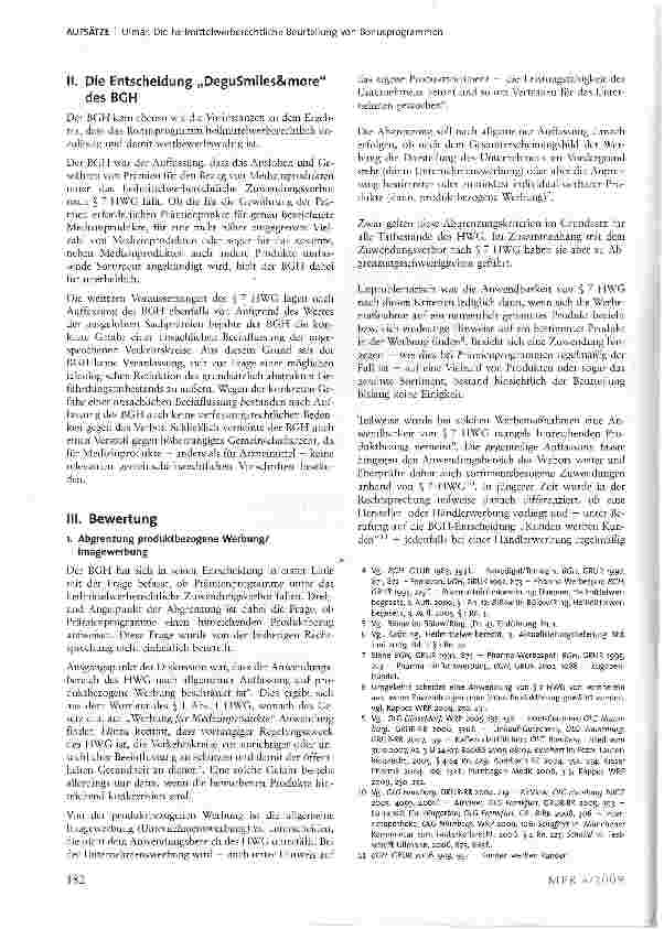 Vorschauseite 2: Die heilmittelwerberechtliche Beurteilung von Bonusprogrammen