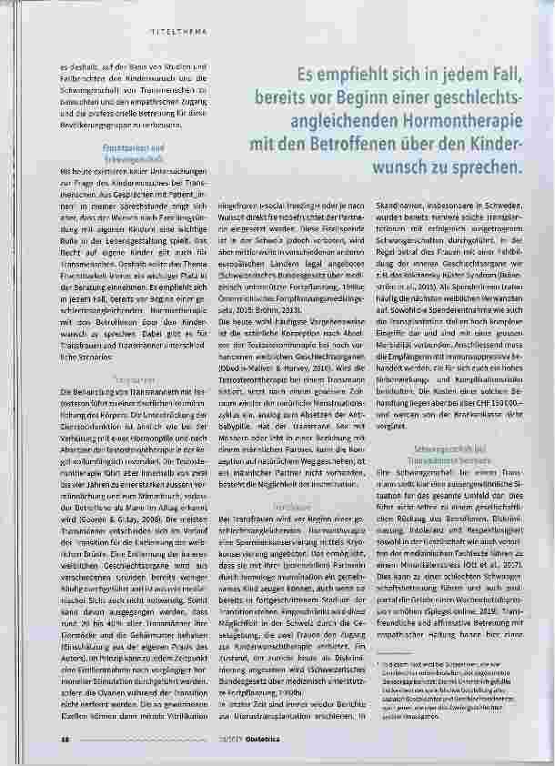 Vorschauseite 3: Kinderwunsch und Schwangerschaft bei Transmenschen