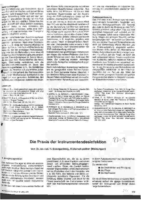 Vorschauseite 5: Möglichkeiten und Grenzen des Einsatzes von PVP-Jod in der Prophylaxe und Therapie von chirurgischen Infektionen
