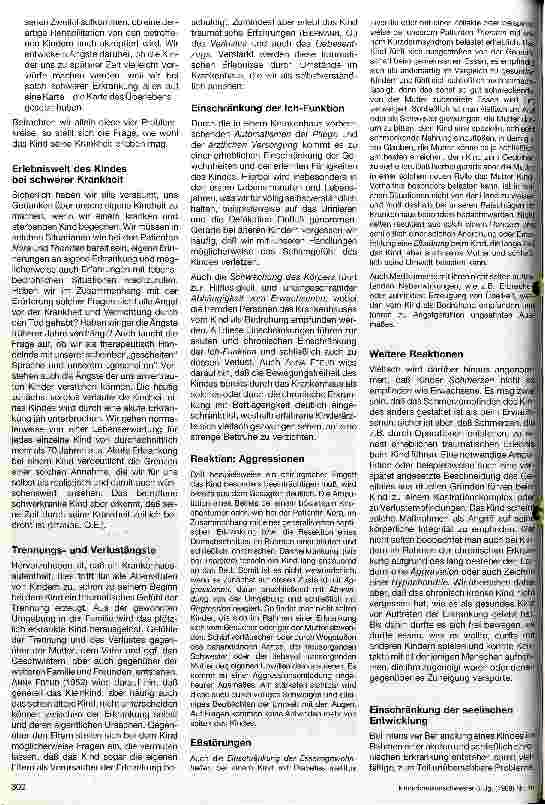 Vorschauseite 3: Chronische Erkrankungen und Erlebniswelt des Kindes