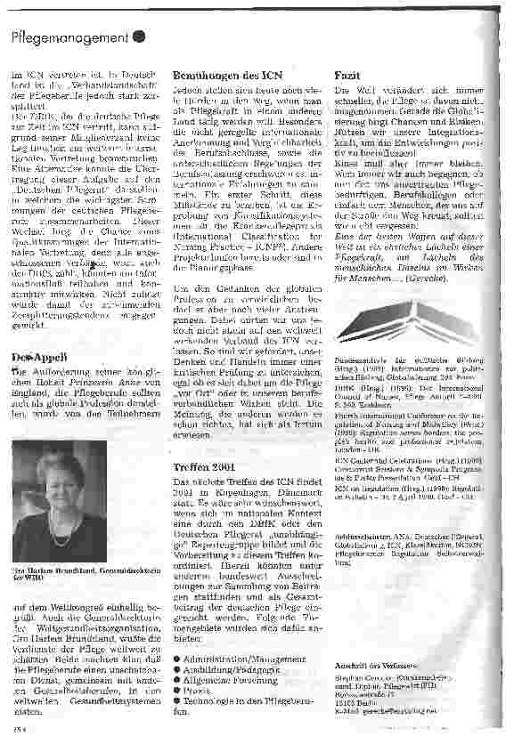 Vorschauseite 2: Selbstverwaltung der Pflegeberufe Ein Weg zurück in die internationale Pflegegemeinschaft, Teil 4