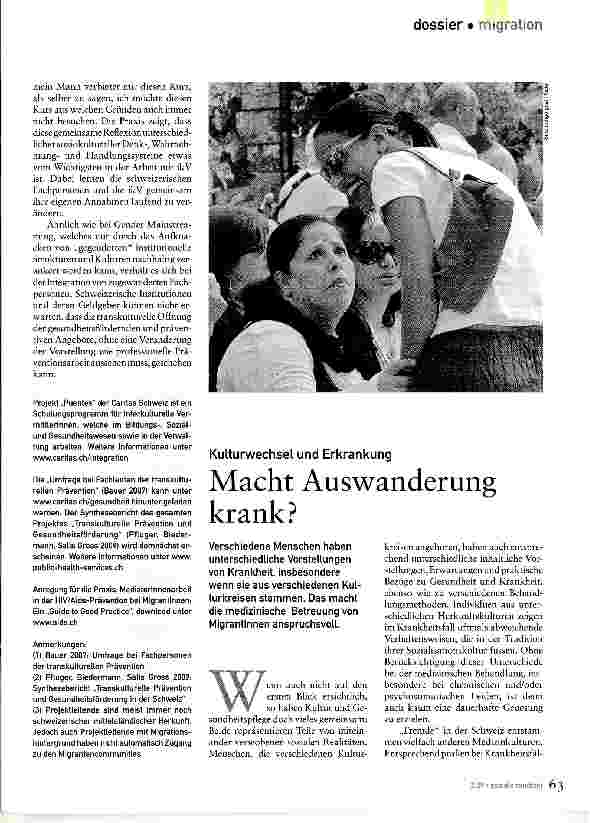 Vorschauseite 1: Kulturwechsel und ErkrankungMacht Auswanderung krank?