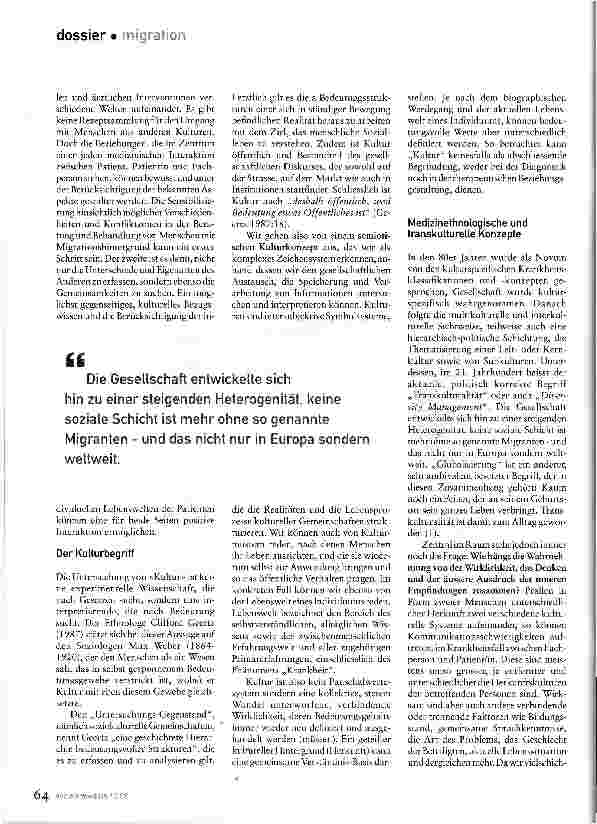 Vorschauseite 2: Kulturwechsel und ErkrankungMacht Auswanderung krank?