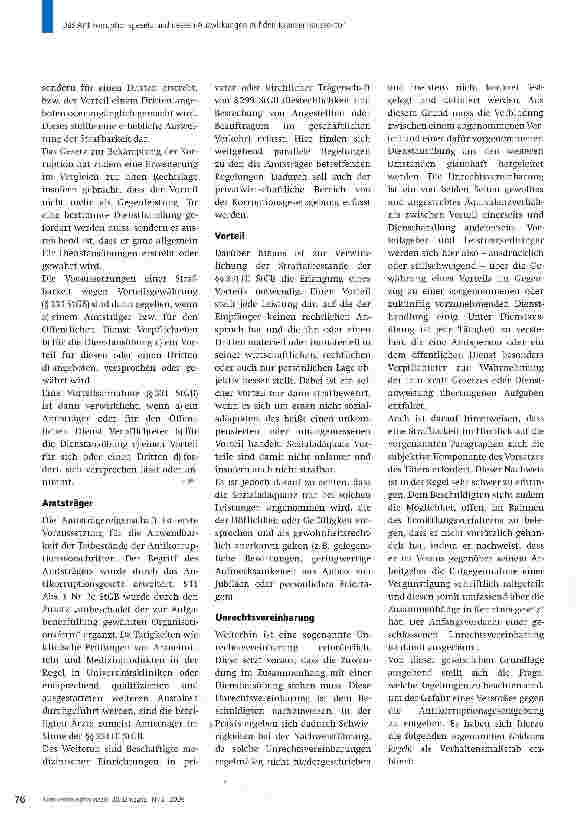 Vorschauseite 2: Das Antikorruptionsgesetz und dessen Auswirkungen auf den Krankenhaussektor