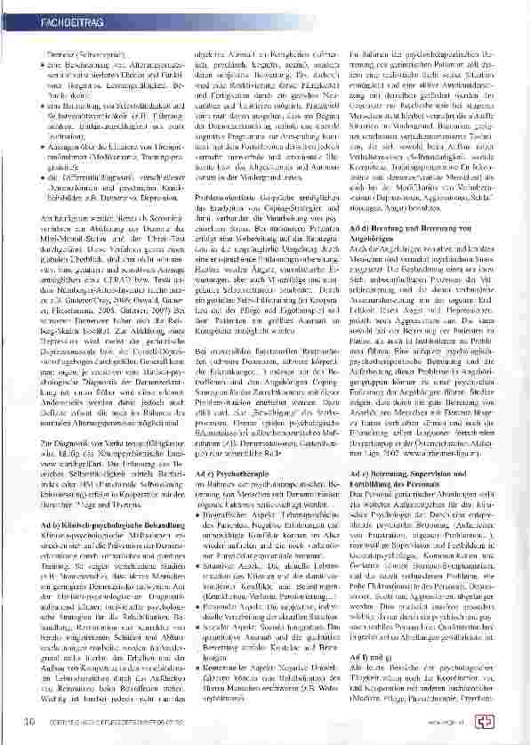 Vorschauseite 2: Psychologische Aspekte der Demenzerkrankung