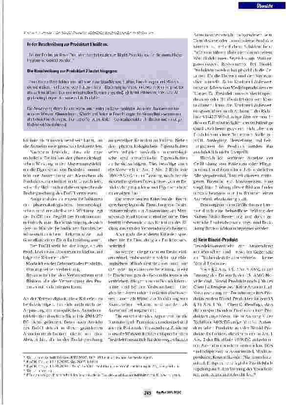 Vorschauseite 6: Desinfektionsmittel zur Anwendung am MenschenEinstufung als Arzneimittel auch nach der 15. AMG-Novelle